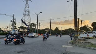 Se restableció el paso en la Autopista Norte luego del incidente en la obra del Metrocable Picacho - línea P