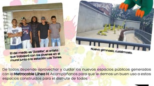 LOS JÓVENES VECINOS DE LA ESTACIÓN LAS TORRES DEL METROCABLE LÍNEA H Y EL ARTISTA ‘ZATÉLITE’ SE UNIRÁN ESTE DOMINGO PARA DARLE VIDA, COLOR Y ALEGRÍA A UN MURAL