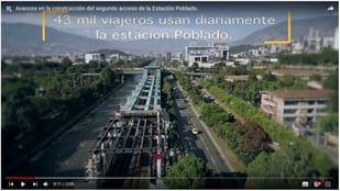 Avances en la construcción del segundo acceso de la Estación Poblado