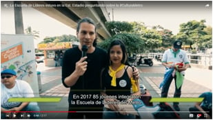 La Escuela de Líderes estuvo en la Est. Estadio preguntando sobre la #CulturaMetro