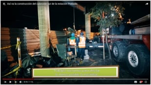 Así va la construcción del cabezote sur de la estación Poblado