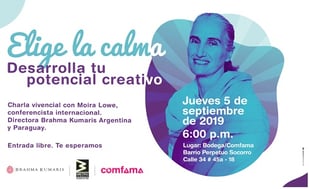 El Metro y Comfama ofrecerán mañana charla vivencial con tallerista internacional sobre el manejo de las emociones como camino para superar la adversidad