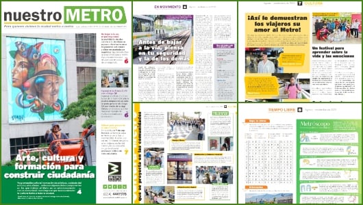 Periódico Nuestro METRO, edición 213, agosto - septiembre de 2023