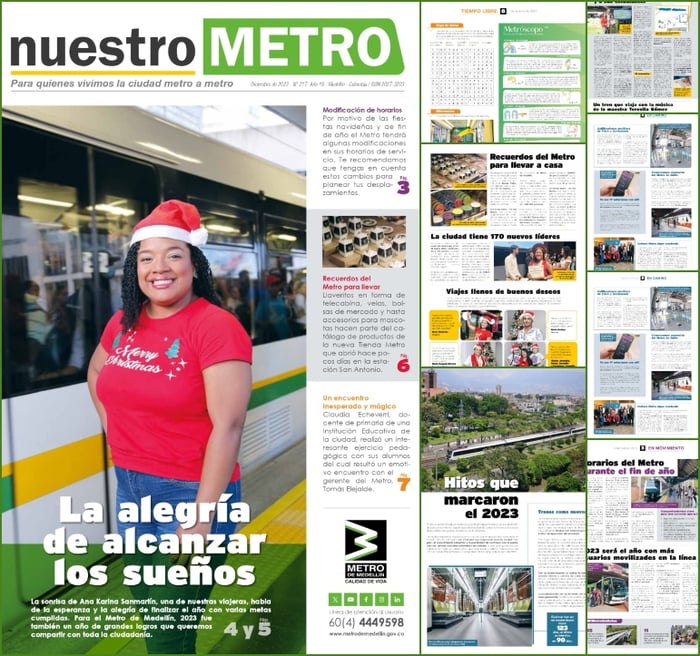 Periódico Nuestro METRO, edición 217, diciembre de 2023