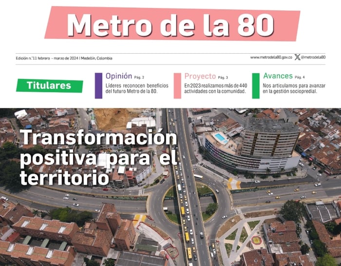 Separata Metro de la 80: Transformación positiva para el territorio